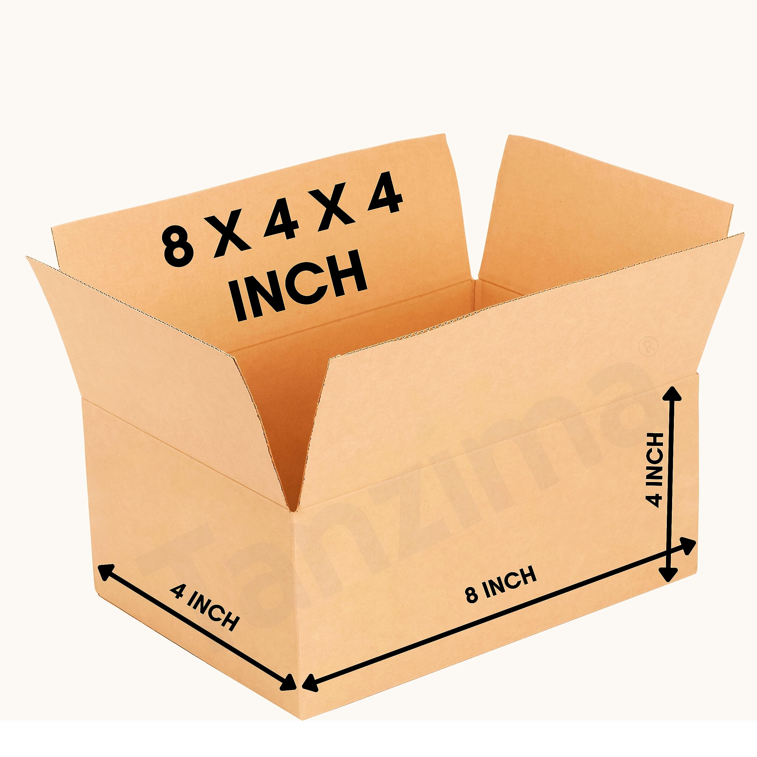 Tanzima 3 Ply Brown Corrugated Packing box Size: 8x4x4 inch Length